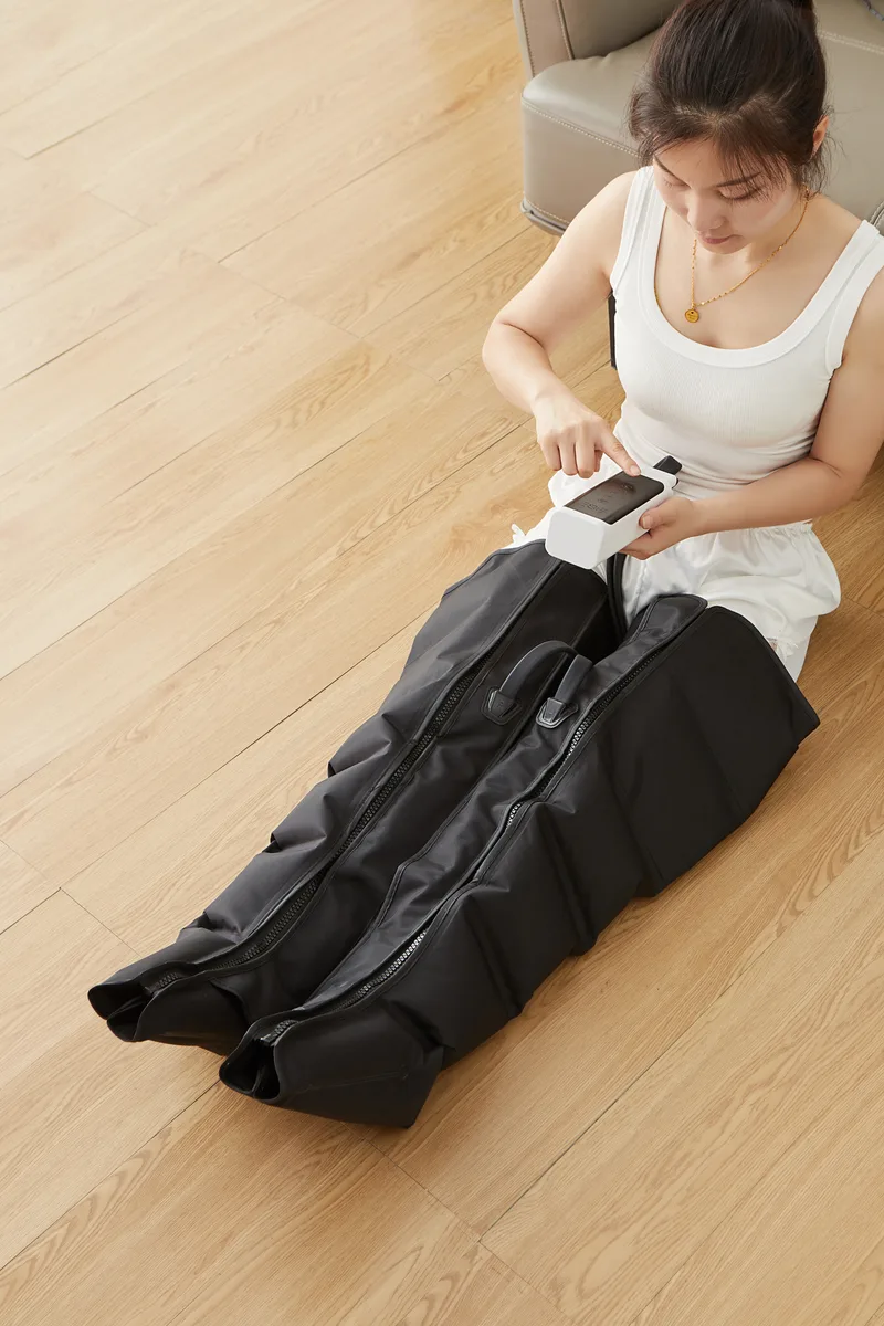 Air compression leg massager 804LS-L zipper boots with remote control